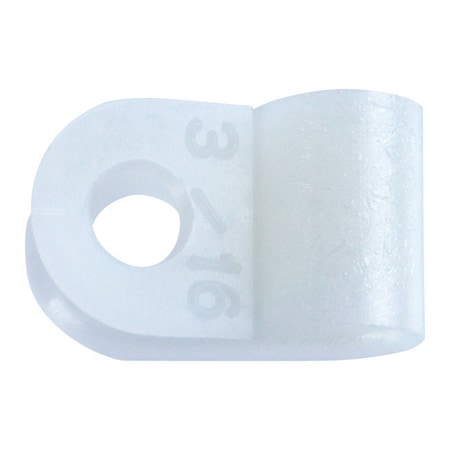 Jandorf Cable Clamp, Nylon, 3/16 in Bundle Dia., Natural 61464